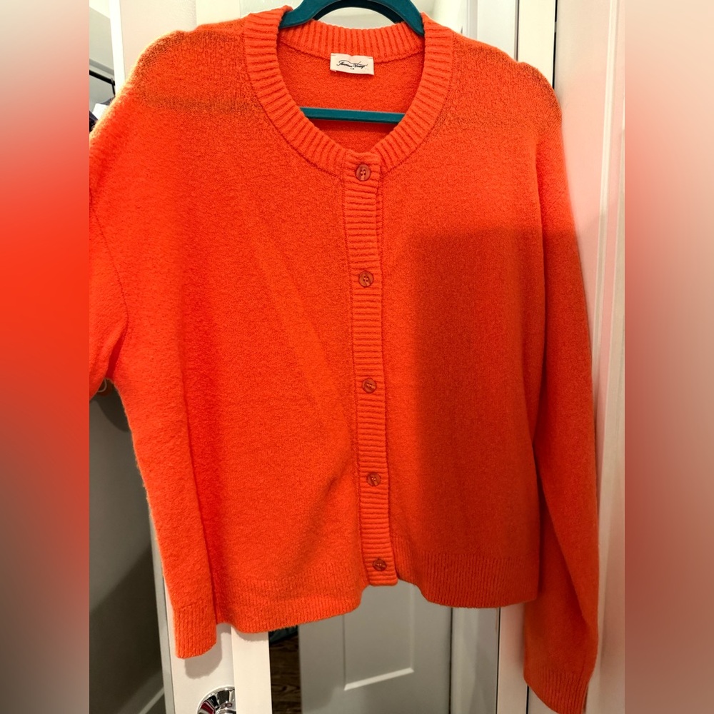 XS/S American vintage orange cardigan